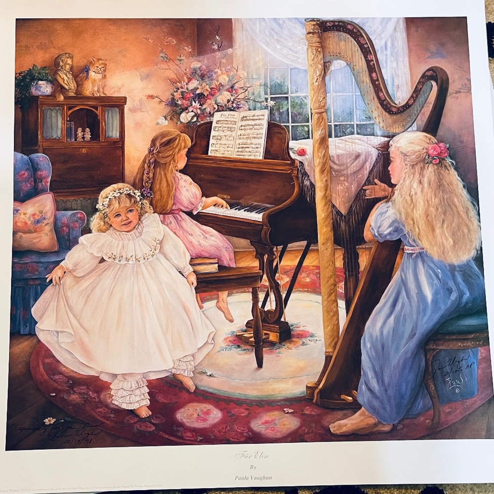 Paula Vaughan, LIMITED EDITION PRINT, "FUR ELISE" ARTIST PROOF 2/125